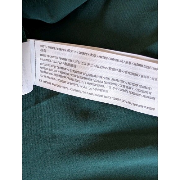 Abercrombie & Fitch Teal Green Sheer Aughts Button Blouse Collared Shirt Top - Picture 11 of 14